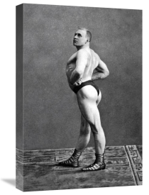Vintage Muscle Men - Bodybuilder's Back and Left Profile