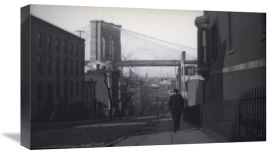 George Bradford Brainerd - Street Scene Near Brooklyn Bridge, ca. 1872-1887