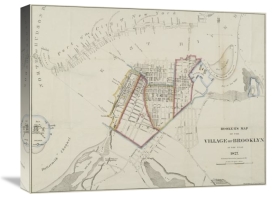Unknown - Hooker's Map of the Village of Brooklyn, 1827