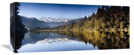 Colin Monteath - Mount Cook and Mount Tasman reflected in Lake Matheson at sunset near Fox Glacier, New Zealand