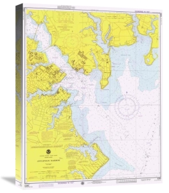 NOAA Historical Map and Chart Collection - Nautical Chart - Annapolis Harbor ca. 1975