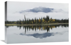 Michael Quinton - Alaska Range reflected in Slana Slough in fall, Alaska