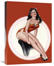 Peter Driben - Mid-Century Pin-Ups - Eyeful Magazine - Brunette in a Red Bathing suit