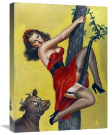 Peter Driben - Mid-Century Pin-Ups - Moo - Up a tree