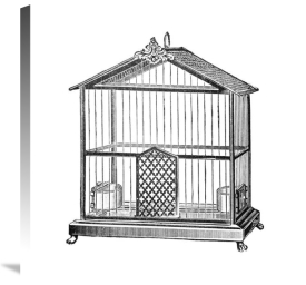 Catalog Illustration - Etchings: Birdcage - Peaked top.