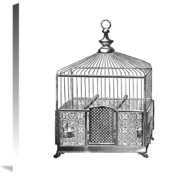Catalog Illustration - Etchings: Birdcage - Pyramidal top, patterned base.