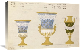 Honoré - Trois vases en blanc du 1er choix, ca. 1800-1820