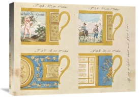 Honoré - Quatre tasses avec fond d'or, ca. 1800-1820