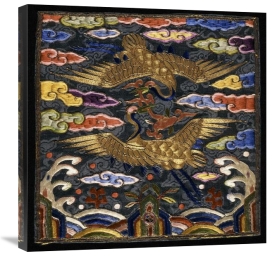 Unknown 20th Century Korean Needleworker - Pair of Badges (Hyungbae) of the Upper Civil Rank with Two Cranes