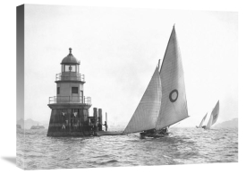 Anonymous - Sloop and Channel Pile Light on Sydney Harbour