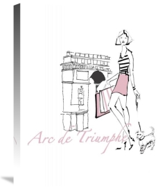 Avery Tillmon - French Chic II Pink on White