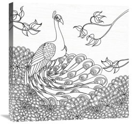 Elyse DeNeige - Palace Peacock I Black and White