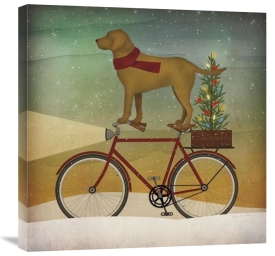 Ryan Fowler - Yellow Lab on Bike Christmas