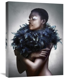 Julian Lauren - Woman with Feathered Scarf