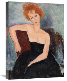 Amedeo Modigliani - Jeune fille rousse en robe de soir (detail)