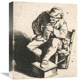 Cornelis Bega - The Smoker, 17th century