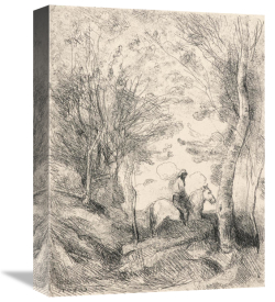 Jean-Baptiste-Camille Corot - Le Grand Cavalier sous Bois, ca. 1854