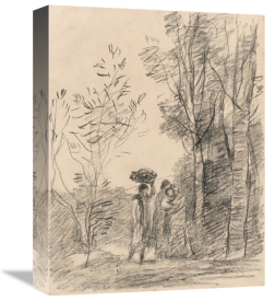 Jean-Baptiste-Camille Corot - The Meeting in the Grove, 1871-1872