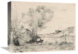 Jean-Baptiste-Camille Corot - Rider in the Reeds, 1871