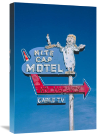 John Margolies - Nite Cap Motel sign, Route 2, Williston, North Dakota