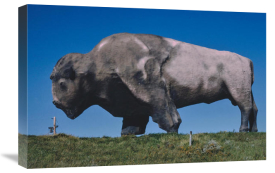 John Margolies - World's largest buffalo (46' long, 26' high, 60 tons), Jamestown, North Dakota
