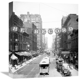 Vintage Chicago - Madison Street east from Fifth Ave Chicago Illinois