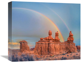 Tim Fitzharris - Rainbow over the Three Judges, Goblin Valley State Park, Utah