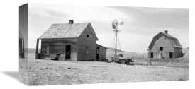 Arthur Rothstein - Typical farm in drought area. Beach, North Dakota, 1936