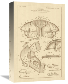 Department of the Interior. Patent Office. - Vintage Patent Illustrations: Jacket for Football Players, 1906