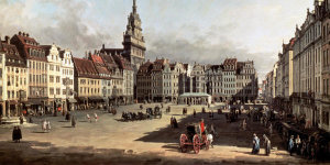 Bernardo Bellotto - Dresden, the Old Market from Castle Street