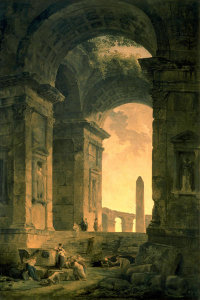 Hubert Robert - The Landscape with Obelisk