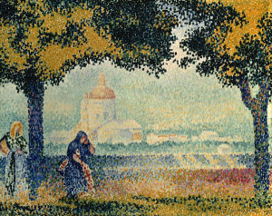 Henri Edmond Cross - The Church of Santa Maria degli Angely near Assisi