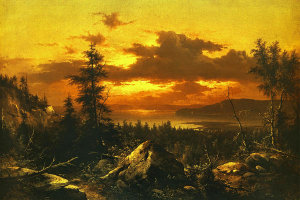 Albert Bierstadt - Sunset Glow