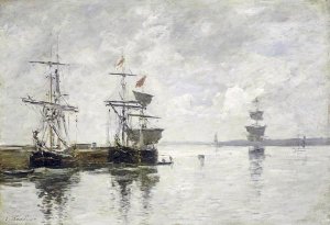 Eugene Boudin - Scene Du Port