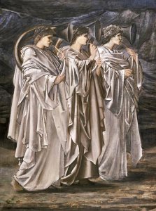 Sir Edward Burne-Jones - The Challenge In The Wilderness