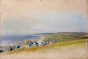 Edgar Degas - Houses On The Cliff Edge at Villers-Sur-Mer