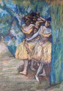 Edgar Degas - Three Dancers, With a Backdrop of Trees and Rocks