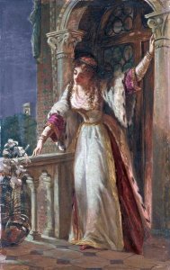 Sir Francis Dicksee - It Is I, Be Not Afraid - Juliet On Her Balcony