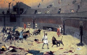 Jean Leon Gerome - The Reentry of the Lions Into The Arena