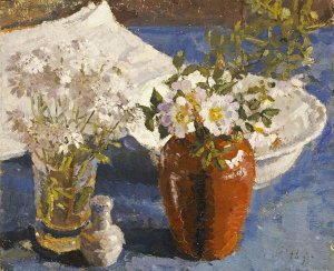 Harold Gilman - Still Life With Flowers In a Vase
