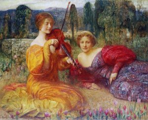 Arthur Hacker - Musicienne du Silence, c. 1900