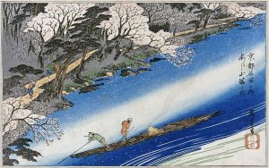 Utagawa Hiroshige I - Cherry Blossoms at Arashiyama, ca. 1834