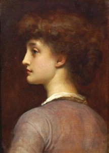 Lord Frederick Leighton - Portrait of a Young Girl