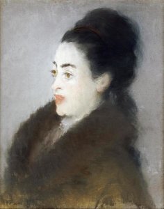Edouard Manet - Woman in a Fur Coat in Profile