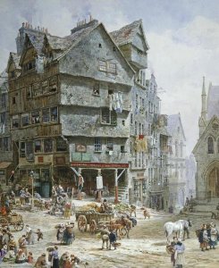 Louise Rayner - The High Street From The West Bow, Edinburgh