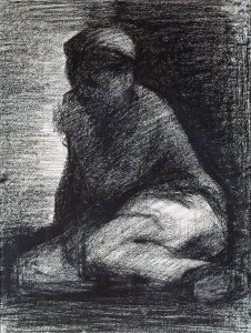 Georges Seurat - A Young Man Crouching