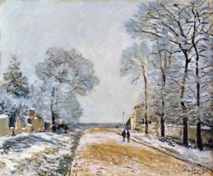 Alfred Sisley - La Route, Effet De Neige (Marly-Le-Roi)