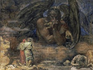 Henry John Stock - Dante and Virgil Encounter Lucifer In Hell