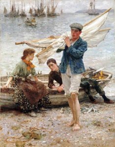 Henry Scott Tuke - Return From Fishing