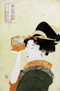 Kitagawa Utamaro - A Young Girl Looking Through a Nozoki Megane